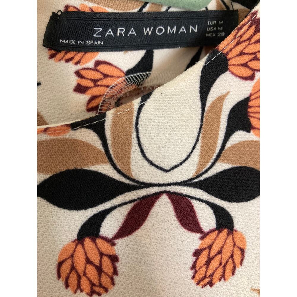 Zara Woman Short Sleeve Top ~ Bold Designer-Look Print ~ Sz M ~ AMAZING! - Picture 4 of 5